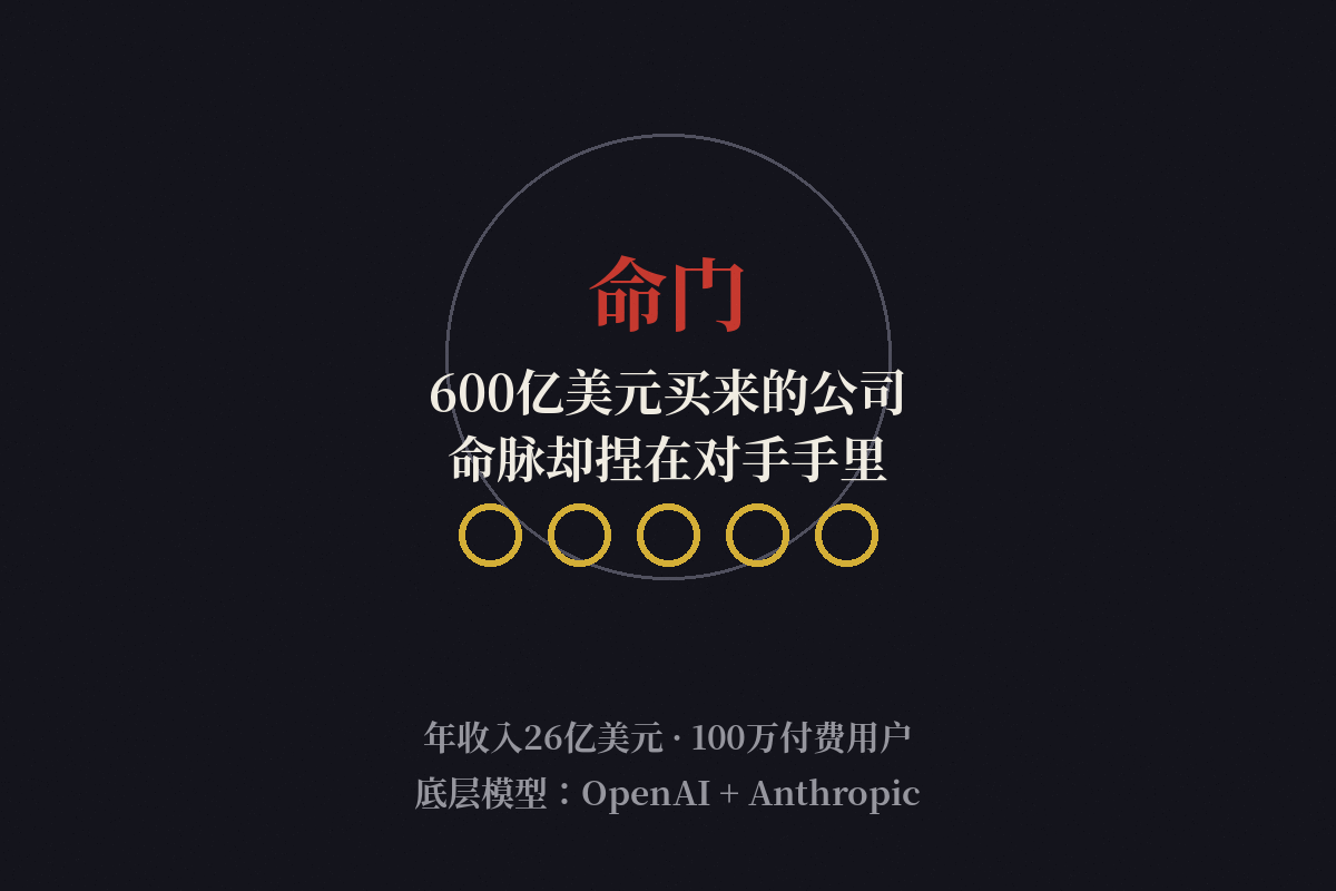 600亿美元买来的公司，命脉却捏在对手手里